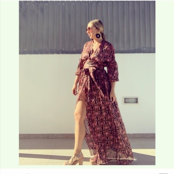 Zara long Maxi dress bloggers favorite Small - Picture 4 of 10